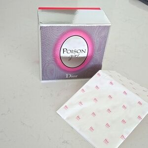 New never used DIOR gift box Dior poison 6 x 6  white Dior tissue paper